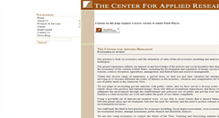 Desktop Screenshot of centerforappliedresearch.com